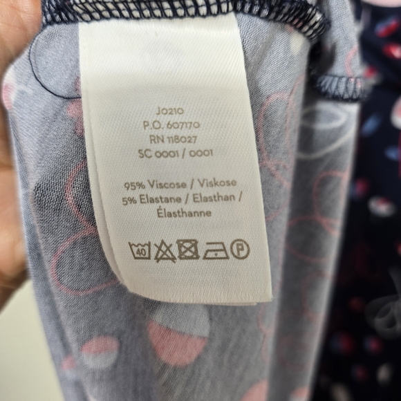 Boden Lily Rushed Waist Jersey Maxi Dress Sz 6R Navy Floral Fit & Flare Stretchy - Picture 10 of 14